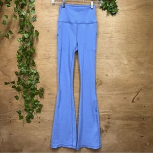 Offline by Aerie Blue Flared Ribbed Yoga Pants